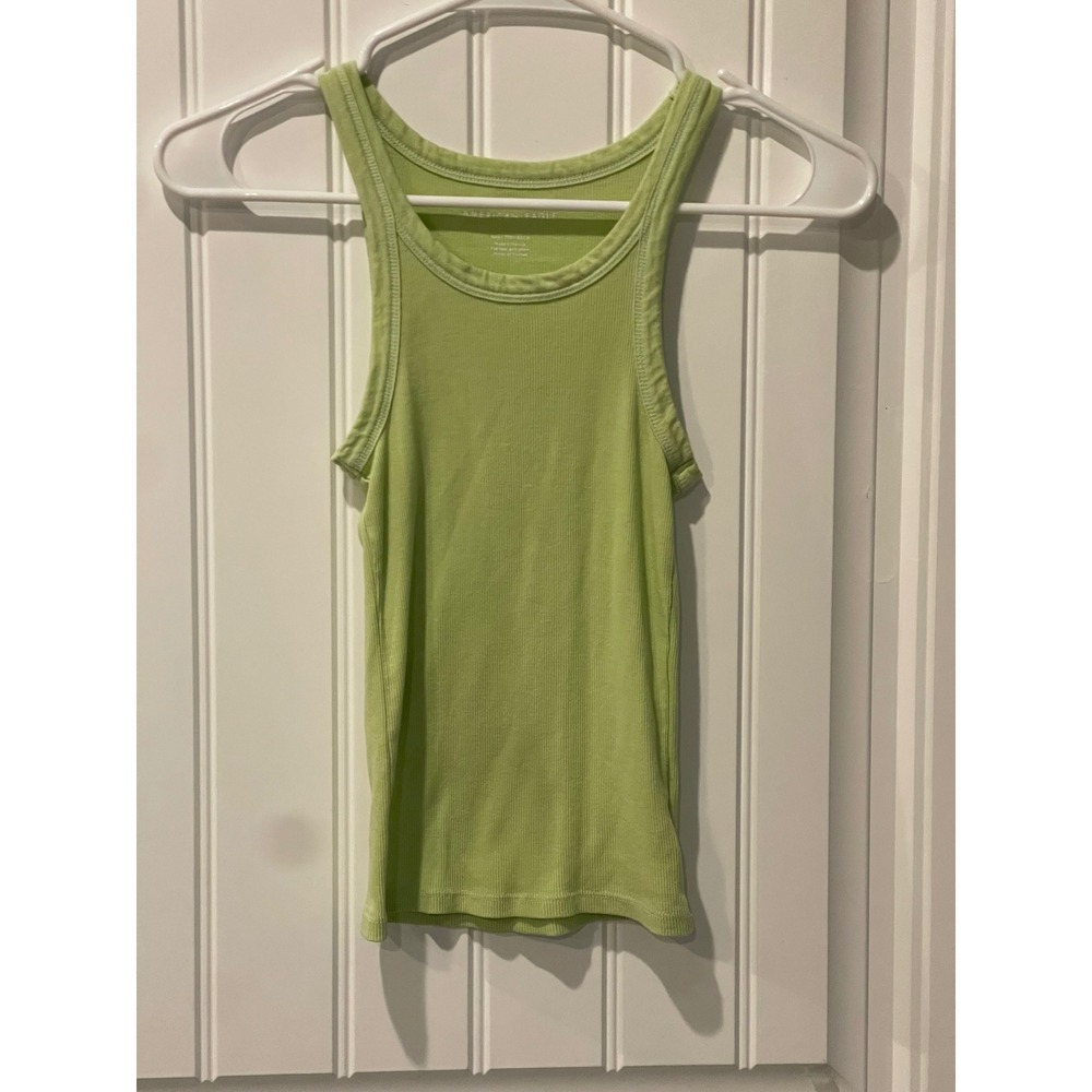 American Eagle Rib Tank XXS light lime green
